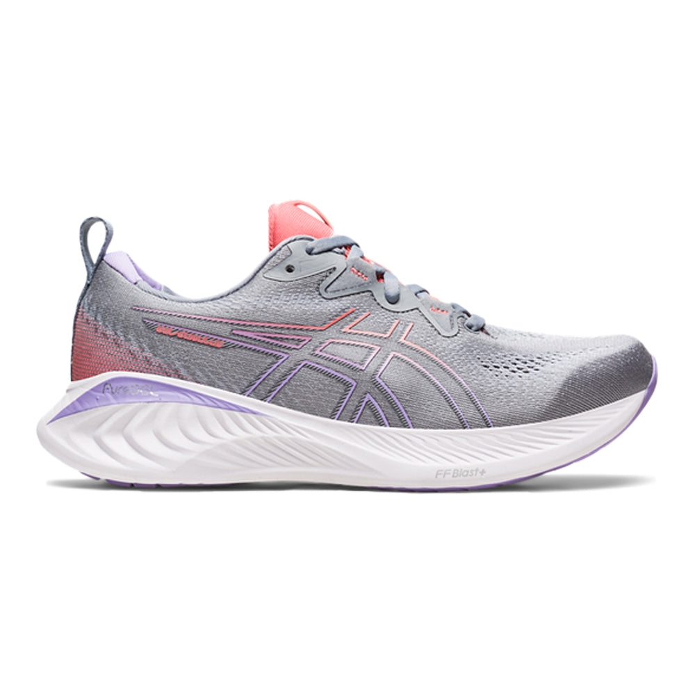 Women's Asics Gel-Cumulus 25, Sheet Rock/Papaya, 8 D Wide