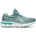 Women's Asics Gel-Nimbus 24, Sage/Clear Blue, 8 B Medium