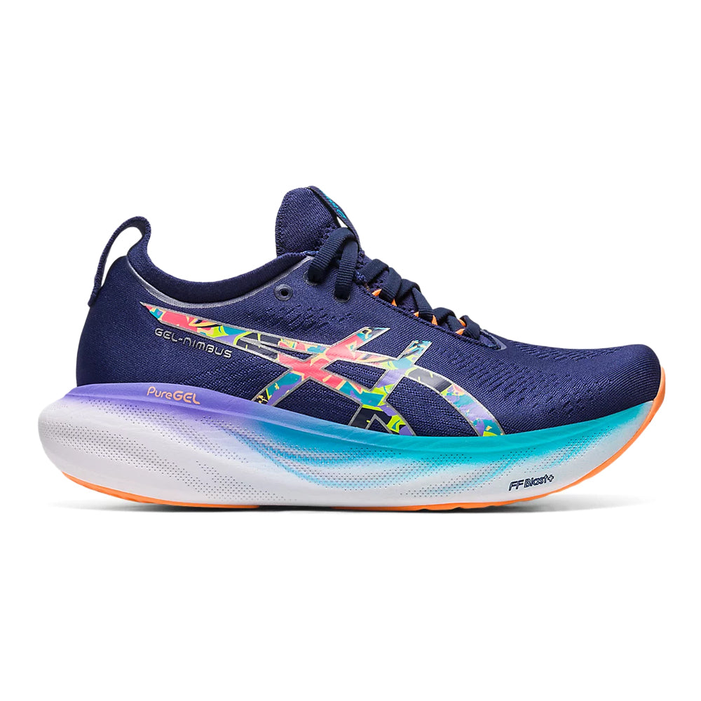 Women's Asics Gel-Nimbus 25 Lite-Show, Lime Zest/Lite-Show, 9 B Medium