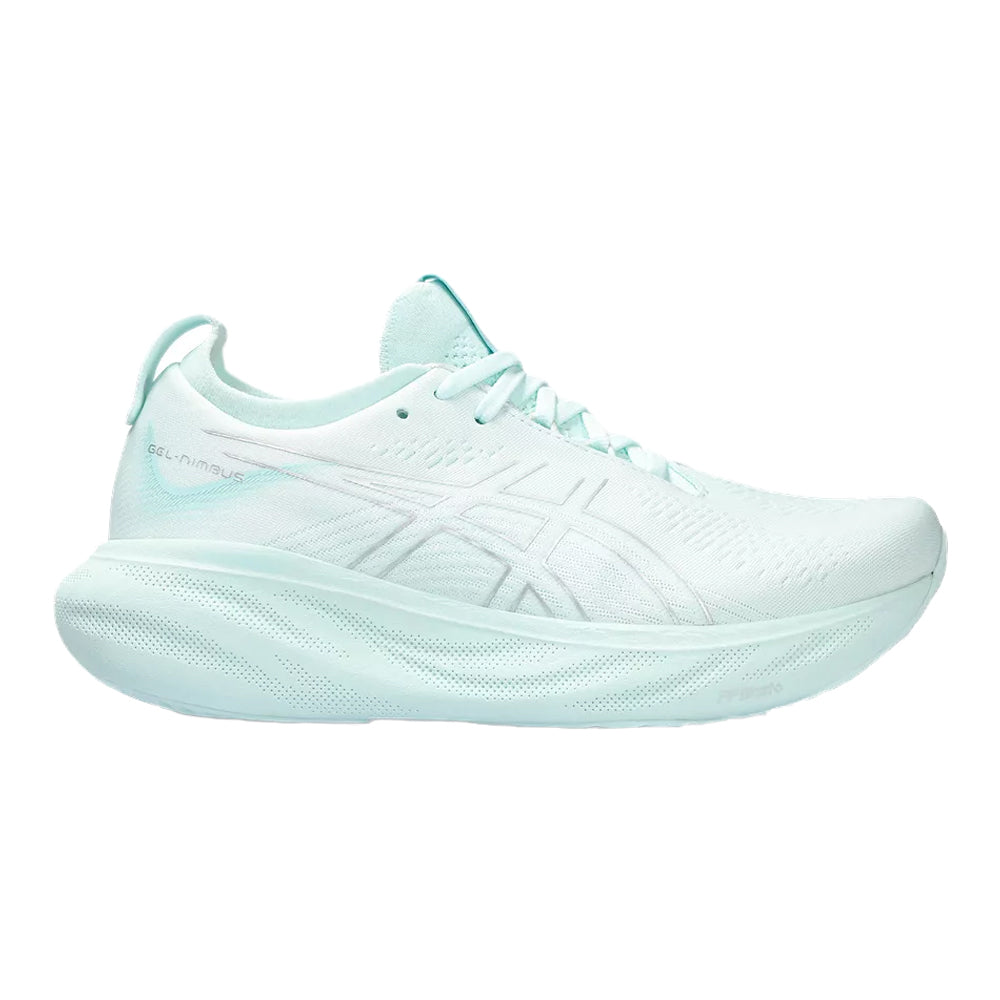 Women's Asics Gel-Nimbus 25, Soothing Sea/Pure Silver, 7 B Medium