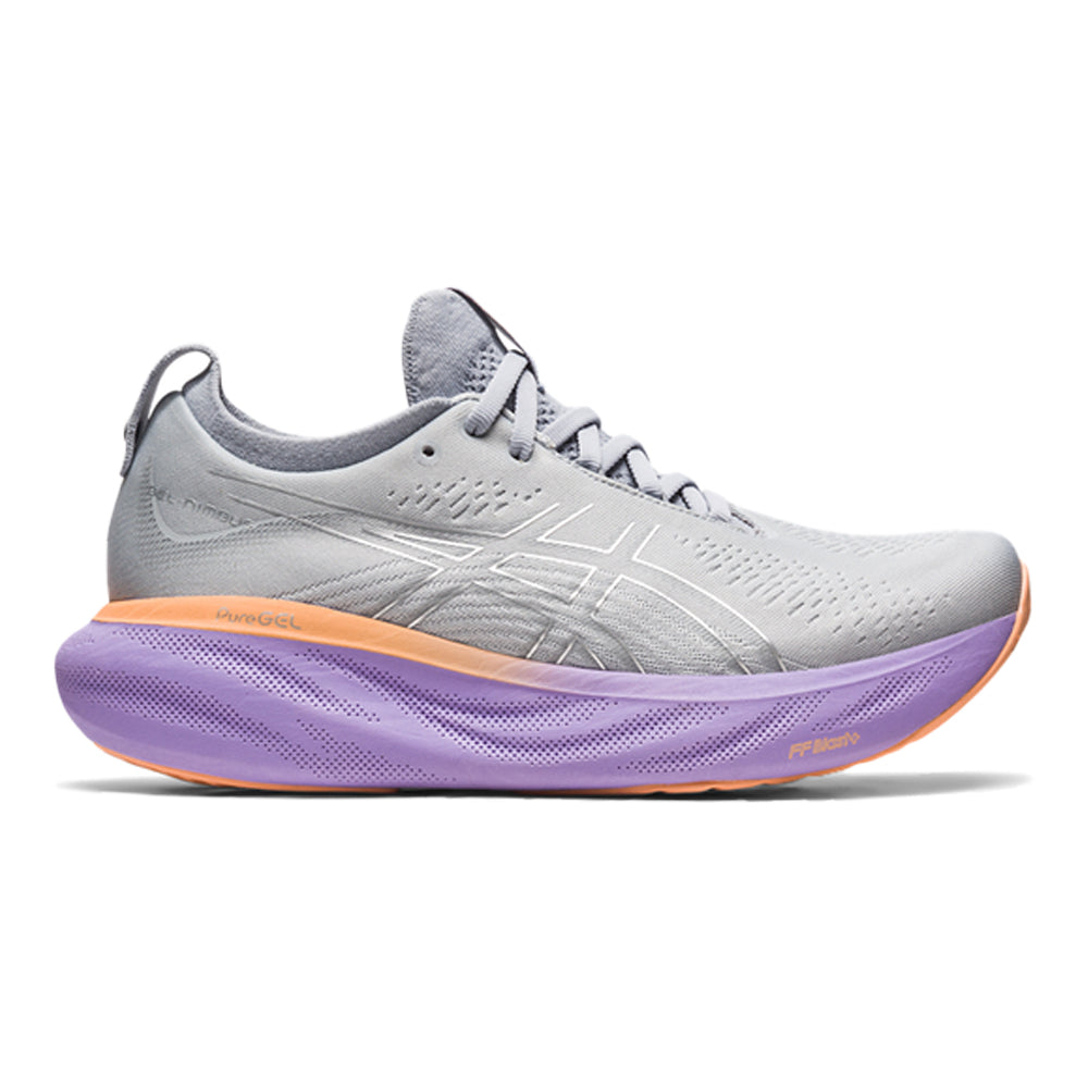 Women's Asics Gel-Nimbus 25, Piedmont Grey/Pure Silver, 8.5 B Medium