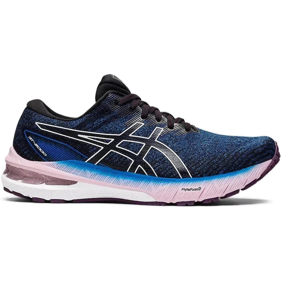 Women's Asics GT-2000 10, LAKE DRIVE/WHITE, 8 B Medium