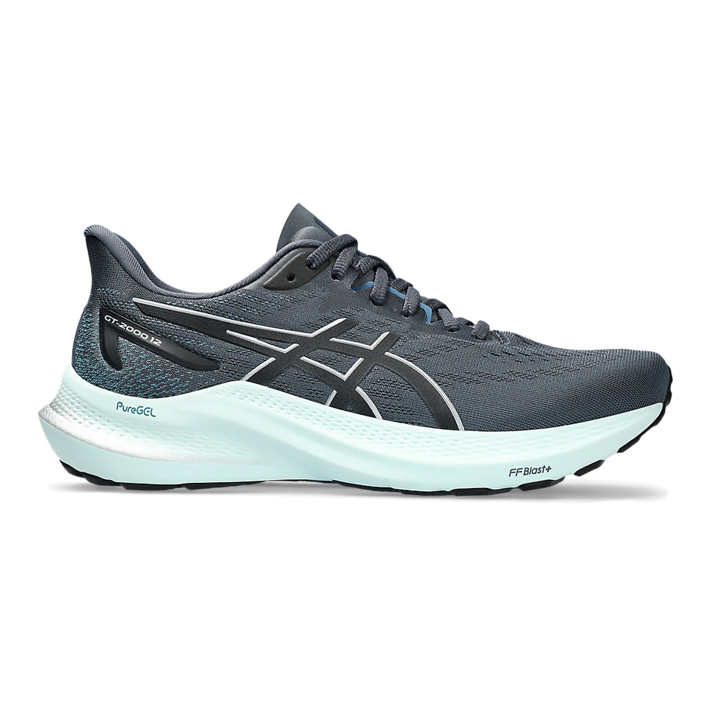 Women's Asics GT-2000 12, Tarmac/Pure Silver, 7.5 B Medium