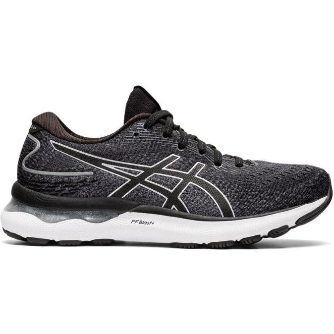 Women's Asics Gel-Nimbus 24, Black/Pure Silver, 9 D Wide