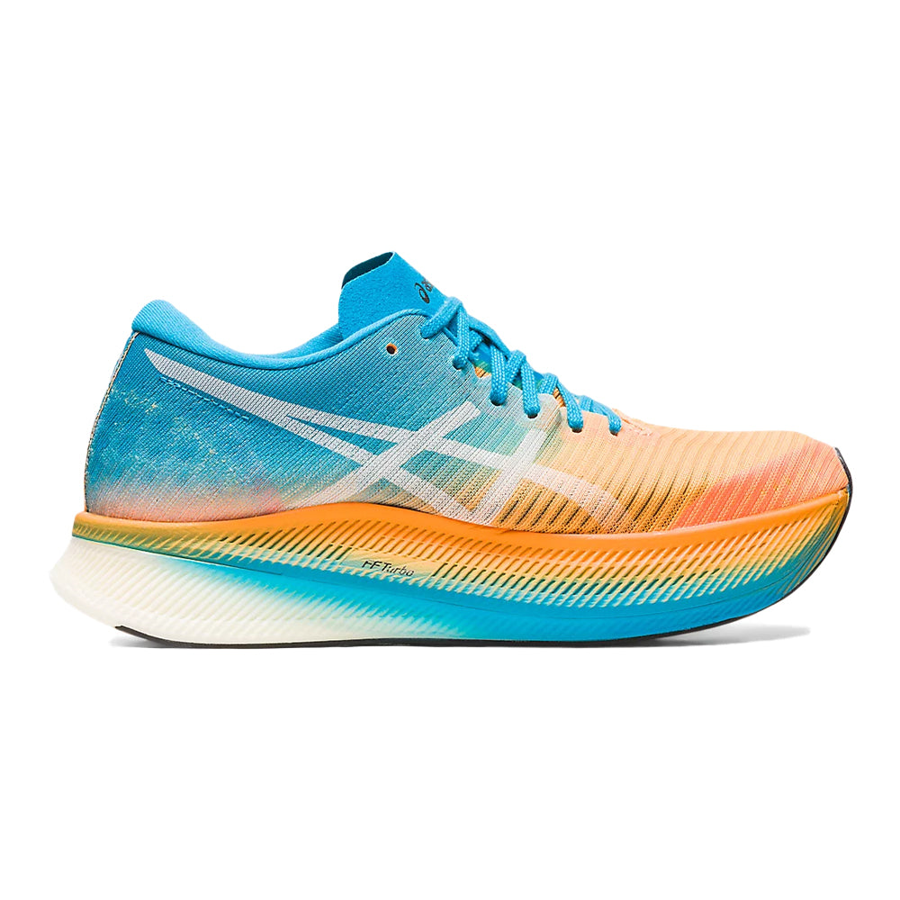 Women's Asics Metaspeed Sky, Orange Pop/Island Blue, 8.5 B Medium