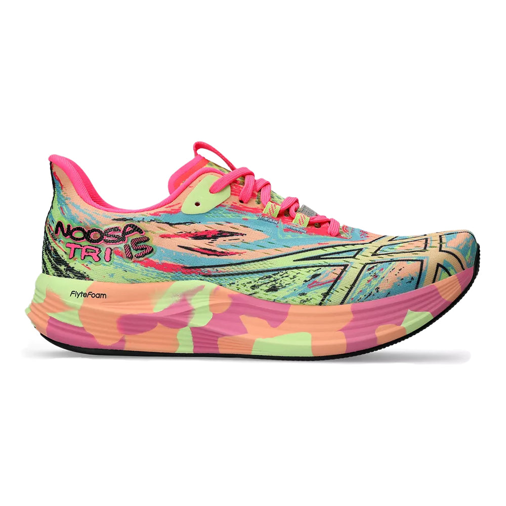 Women's Asics Noosa TRI 15, Summer Dune/Lime Green, 9.5 B Medium