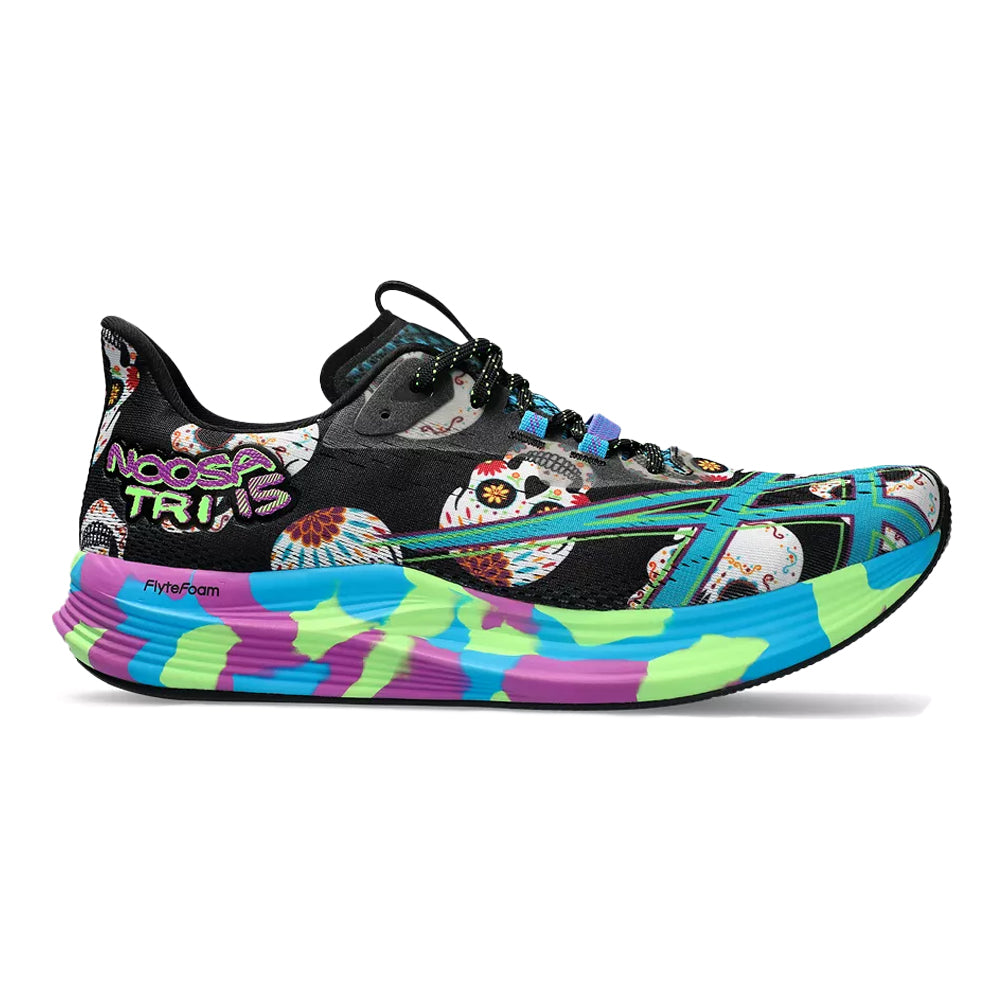 Women's Asics Noosa TRI 15, Black/Island Blue, 8.5 B Medium