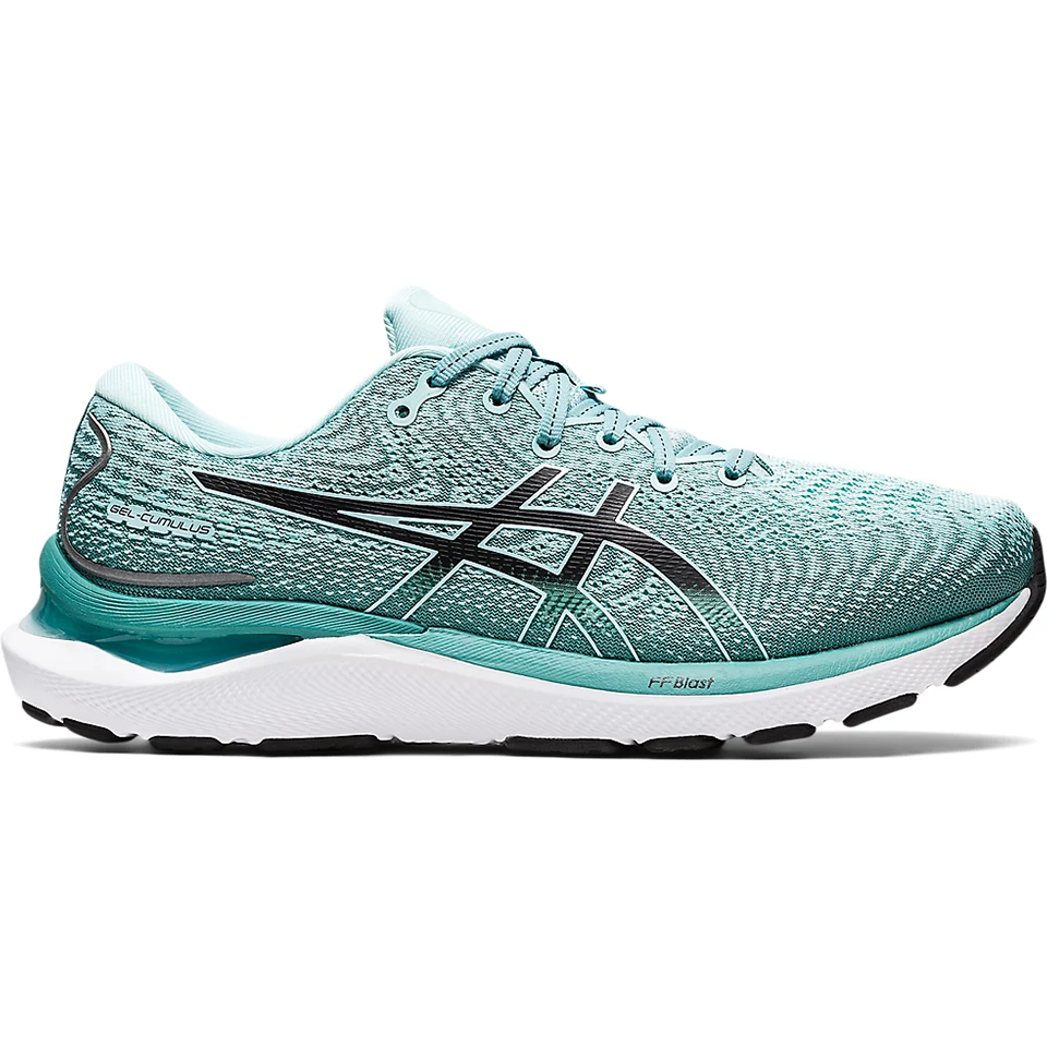 Women's Asics Gel-Cumulus 24, Oasis Green/Black, 11 B Medium