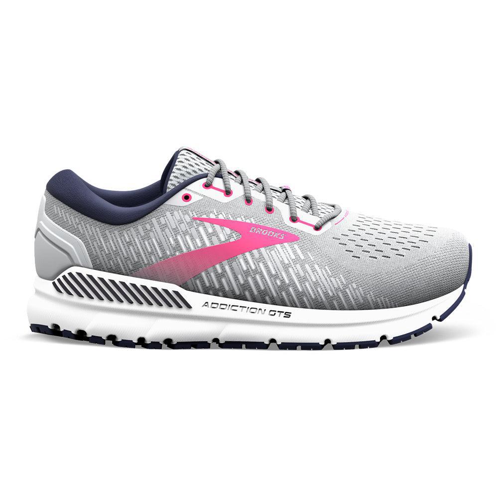 Women's Brooks Addiction GTS 15, Oyster/Peacoat/Lilac Rose, 8.5 2A Narrow