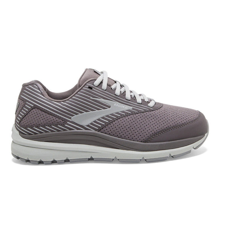 Women's Brooks Addiction Walker, Shark/Alloy/Oyster, 9 D Wide