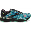 Women's Brooks Adrenaline GTS 22, Black/Yucca/Flamingo Pink, 6 B Medium