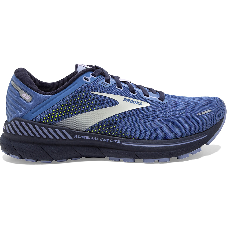 Women's Brooks Adrenaline GTS 22, Blue/Purple/Nightlife, 11.5 B Medium