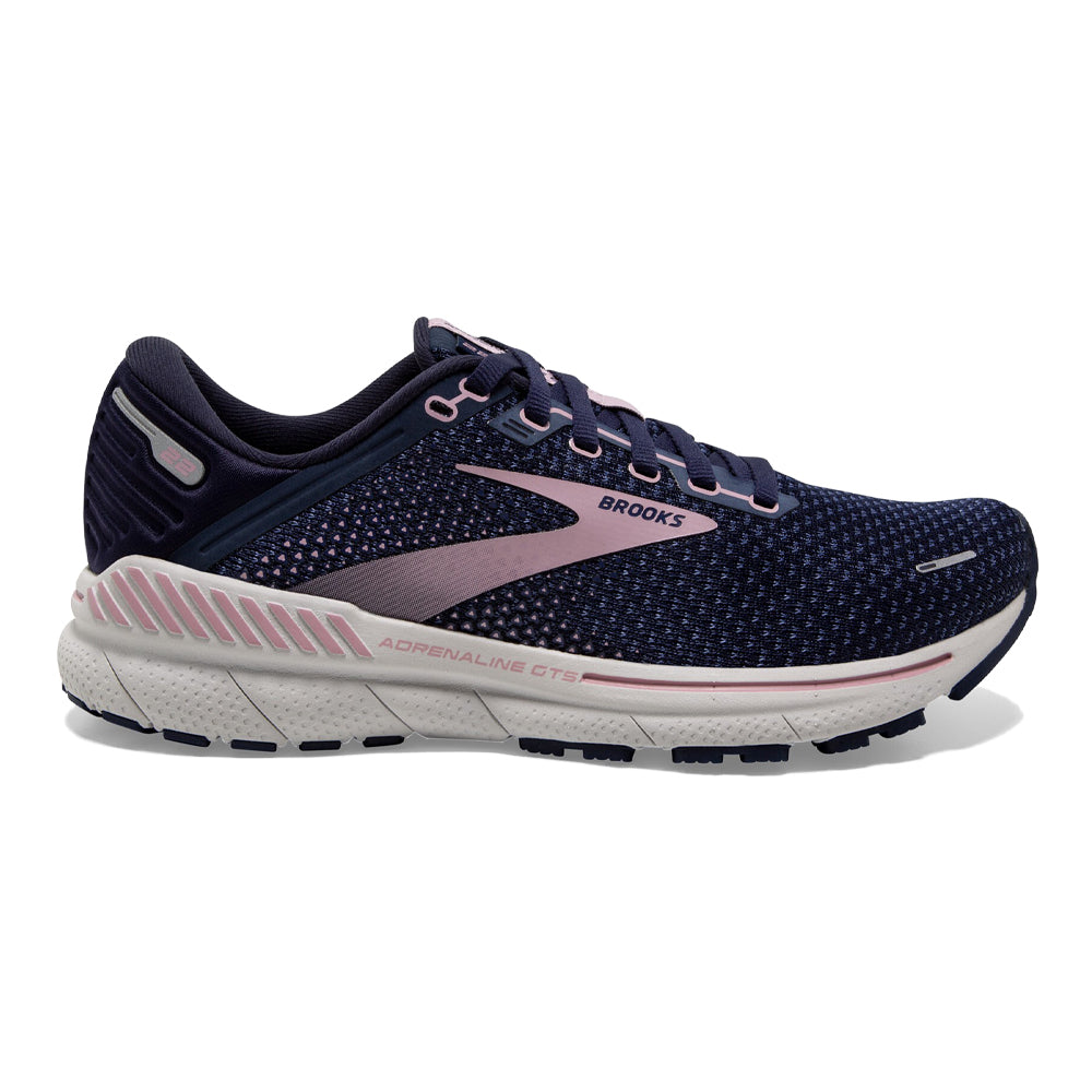 Women's Brooks Adrenaline GTS 22, Peacoat/Cobalt/Mauve, 6 B Medium
