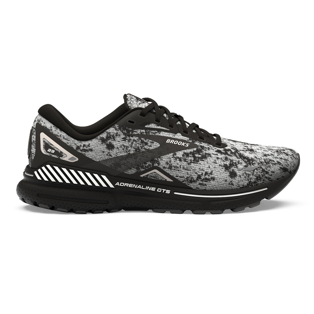 Women's Brooks Adrenaline GTS 23, White/Grey/Black, 7.5 B Medium