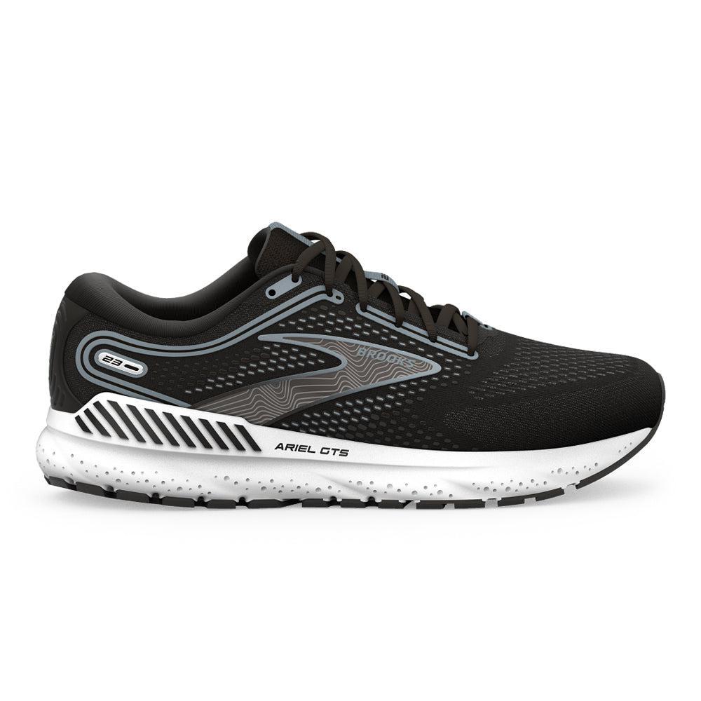 Women's Brooks Ariel GTS 23, Black/Grey/White, 10.5 2E Extra Wide