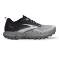 Women's Brooks Cascadia 17, Oyster/Blackened Pearl/Purple, 7.5 D Wide