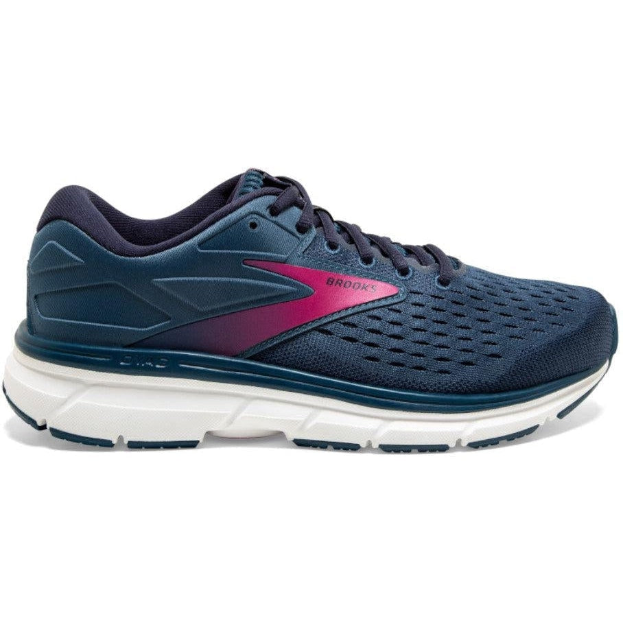 Women's Brooks Dyad 11, Blue/Navy/Beetroot, 8.5 2E Extra Wide