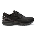 Women's Brooks Ghost 15, Black/Black/Ebony, 9 2A Narrow
