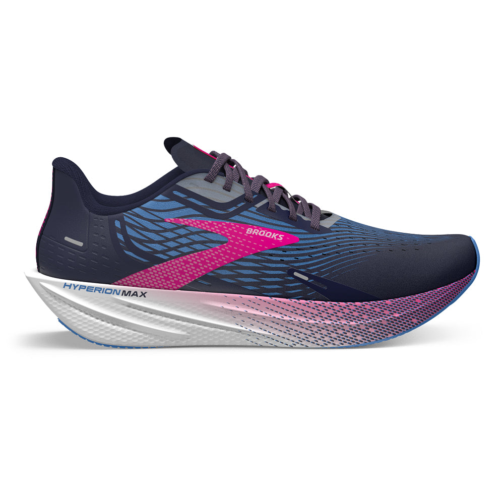 Women's Brooks Hyperion Max, Peacoat/Marina Blue/Pink Glo, 9.5 B Medium