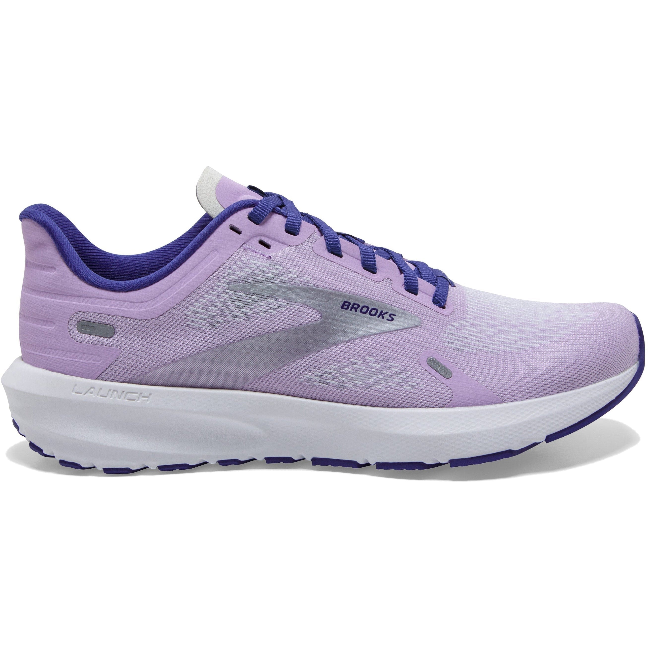 Women's Brooks Launch 9, Lilac/Cobalt/Silver, 11 B Medium