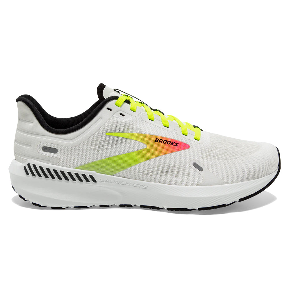 Women's Brooks Launch 9, White/Pink/Nightlife, 8.5 B Medium