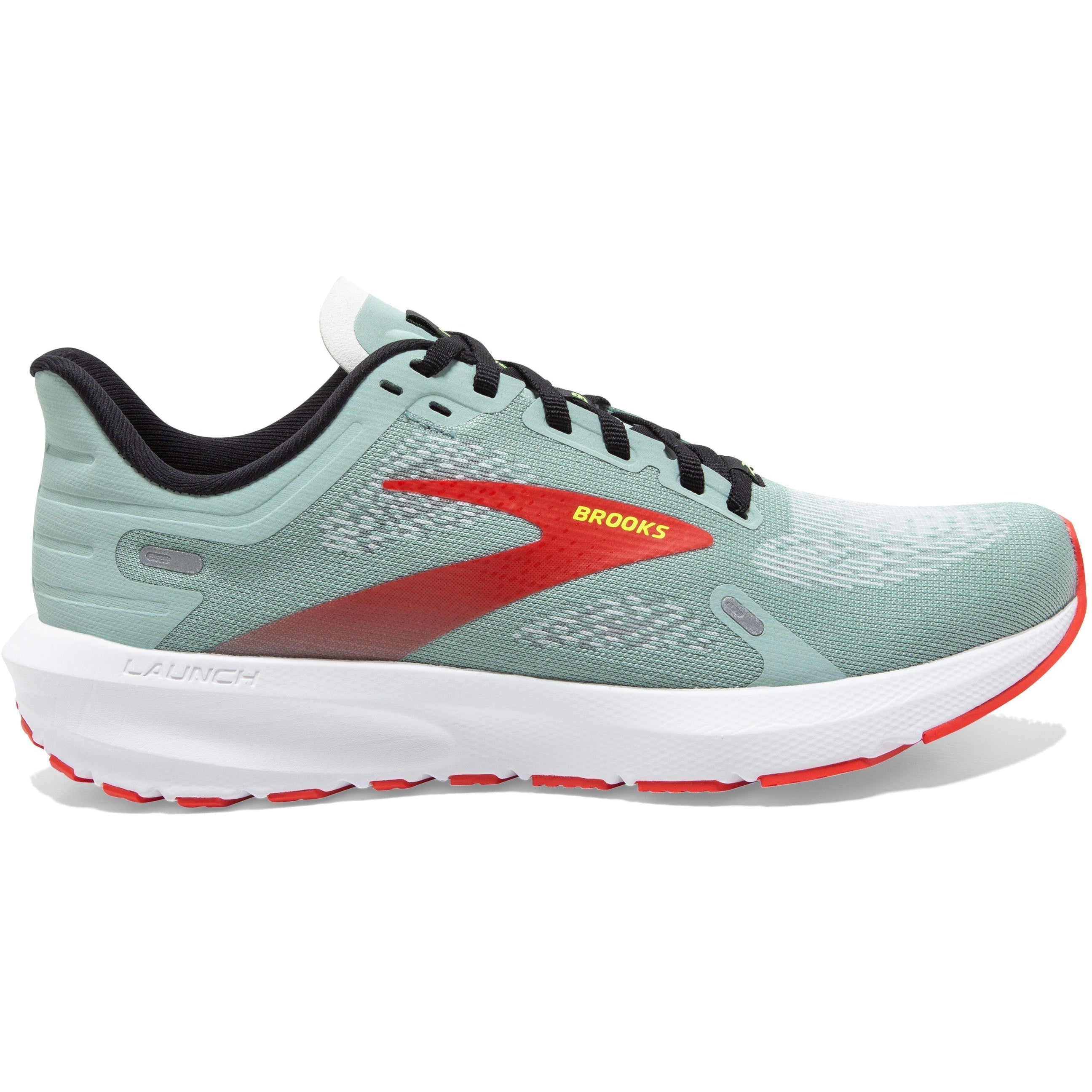 Women's Brooks Launch 9, Blue Surf/Black/Cherry Tomato, 9 B Medium