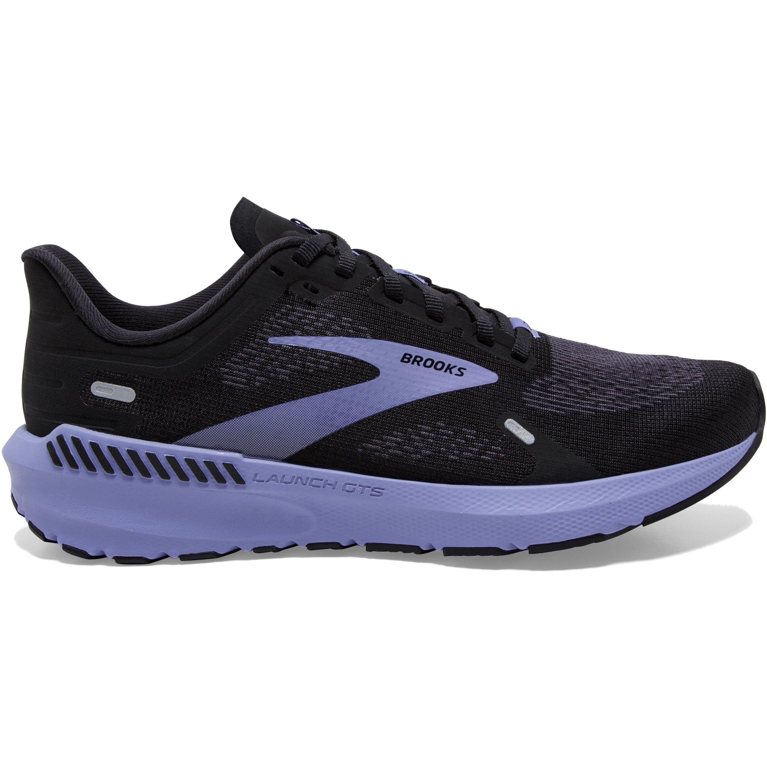 Women's Brooks Launch GTS 9, Black/Ebony/Purple, 8 D Wide
