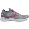 Women's Brooks Levitate Stealthfit 5, White/Grey/Baton Rouge, 8.5 B Medium