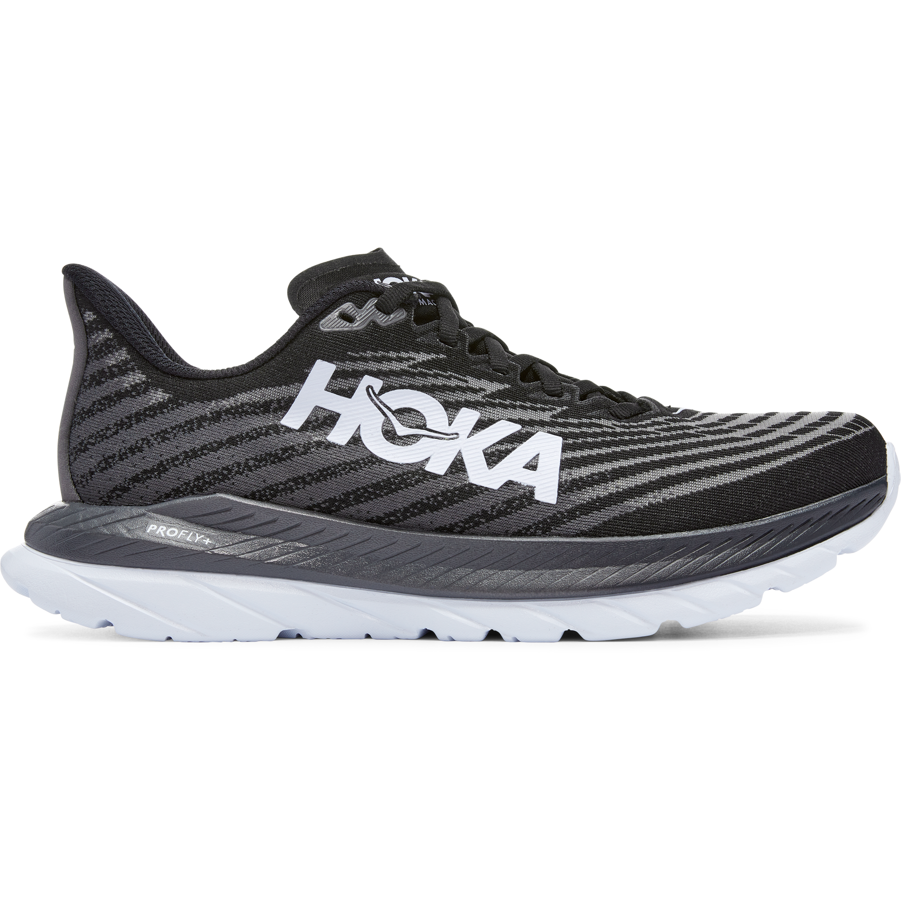 Women's Hoka One One Mach 5, Black/Castlerock, 5 B Medium