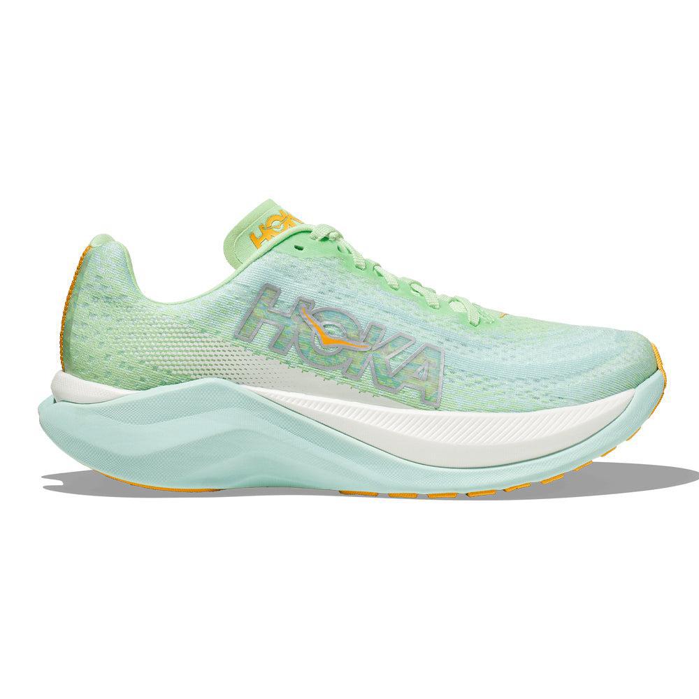 Women's Hoka One One Mach X, Lime Glow/Sunlit Ocean, 9 B Medium