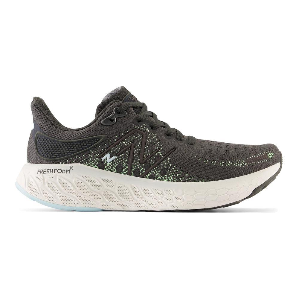 Women's New Balance Fresh Foam X 1080v12, Blacktop/Green Aura, 6.5 B Medium