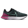 Women's Nike React Infinity Run Flyknit 3, Black/Dynamic Turquoise-Pink Prime, 9.5 B Medium
