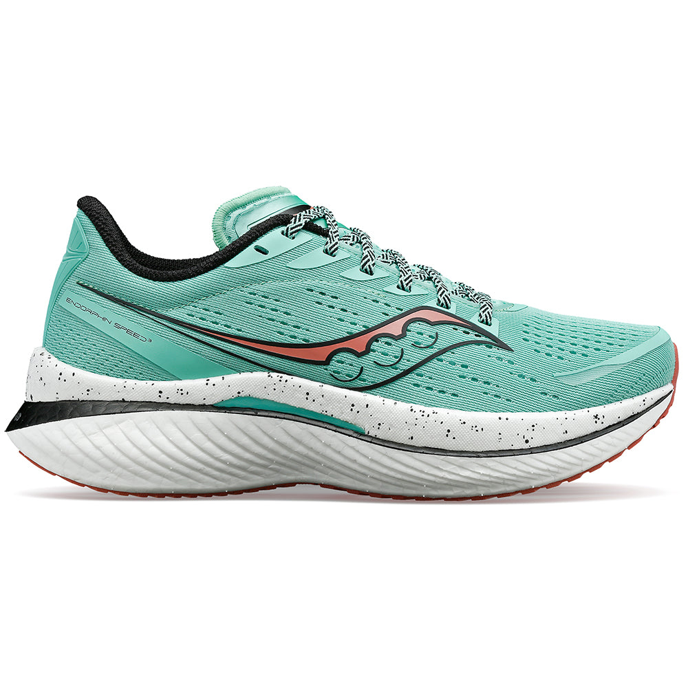 Women's Saucony Endorphin Speed 3, Spring/Black, 6.5 B Medium