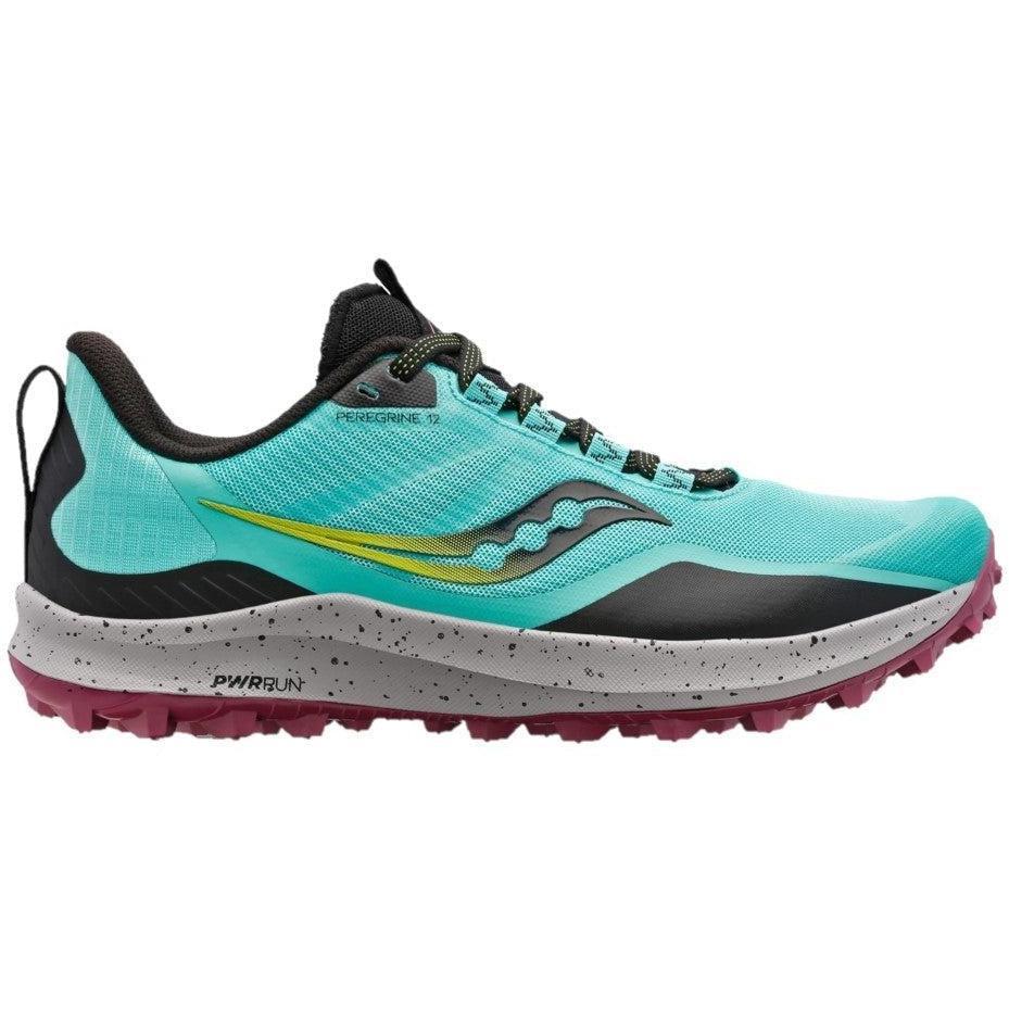 Women's Saucony Peregrine 12, Cool Mint/Acid, 5.5 B Medium