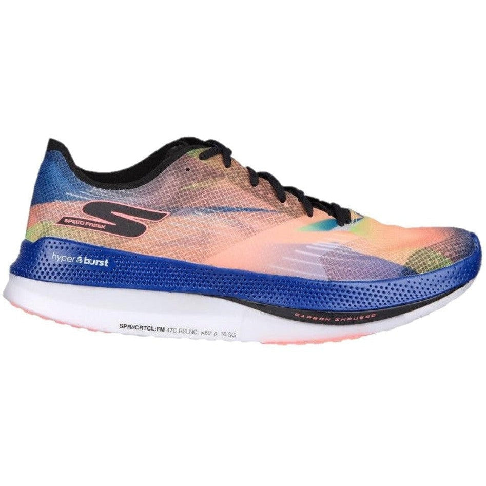 Women's Skechers GO RUN Speed Freek, Black/Multi, 8 B Medium