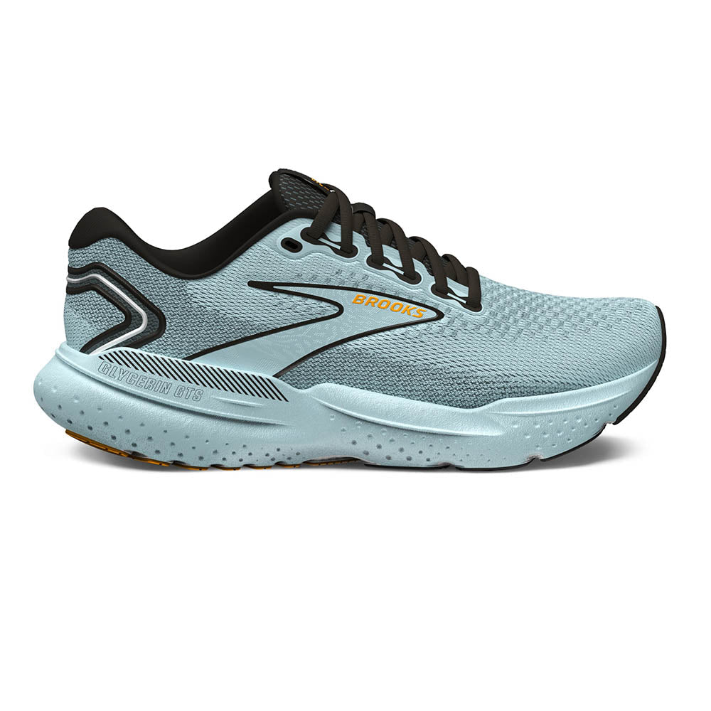 Men's Brooks Glycerin GTS 21, Cloud/Black/Gold, 9.5 D Medium