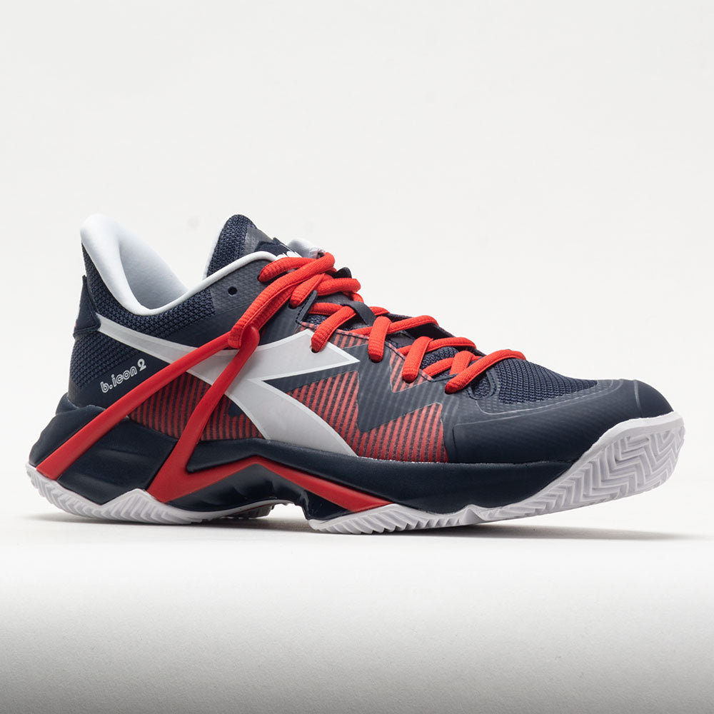 Diadora B.Icon 2 Clay Men's  Blue Corsair/White/Fiery Red