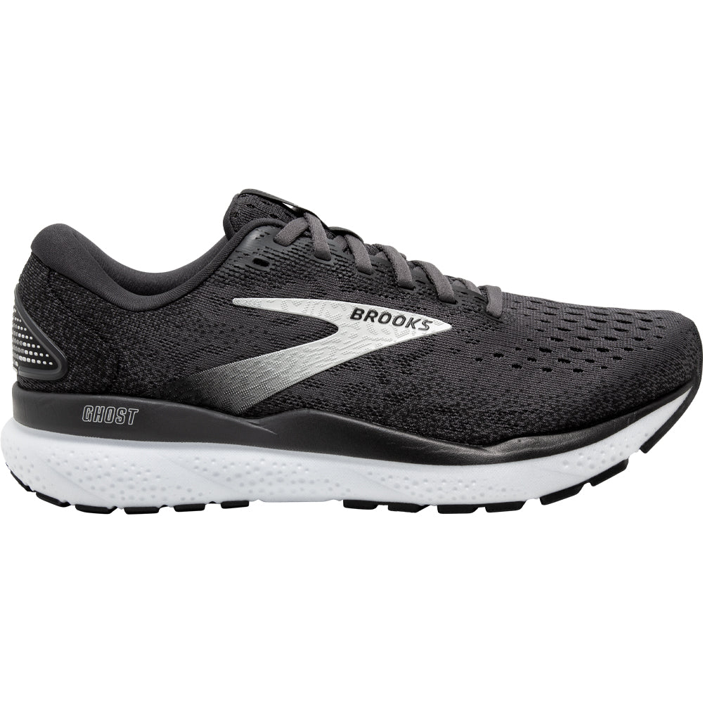 Women's Brooks Ghost 16, Black/Grey/White, 7 B Medium